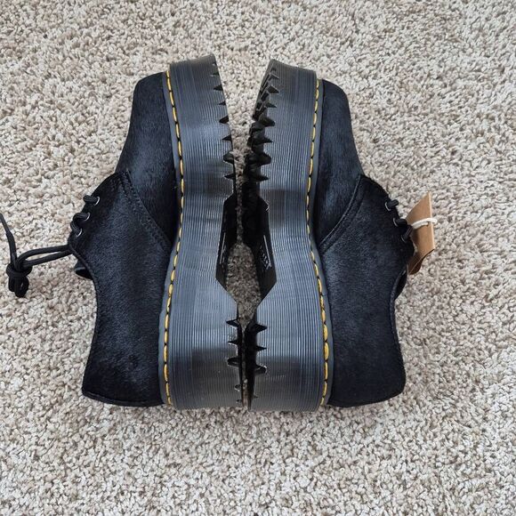 Dr Martens 1461 Quad Calf Hair Derby Oxford Shoes Black Size W7/M6 - Picture 4 of 6